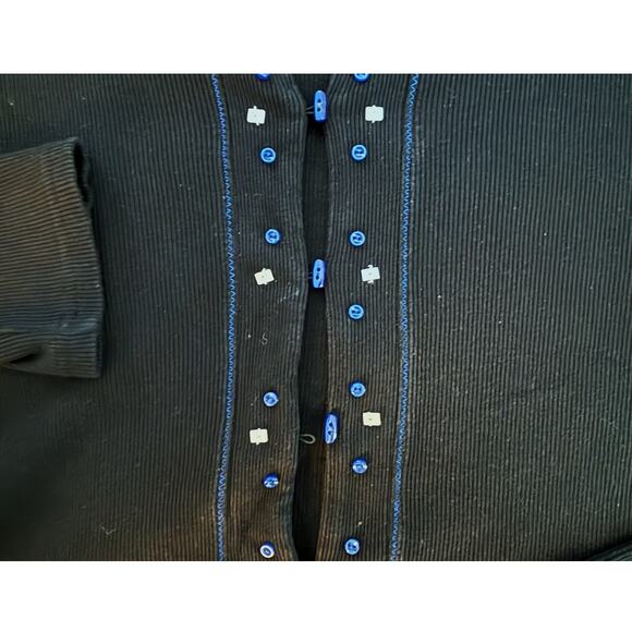 Christopher & Banks VINTAGE Navy Beaded Crew Neck Sweater Womens Size L - Picture 2 of 7